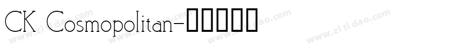 CK Cosmopolitan字体转换